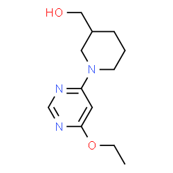 ChemSpider 2D Image | (1-(6-Ethoxypyrimidin-4-yl)piperidin-3-yl)methanol | C12H19N3O2