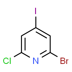 ChemSpider 2D Image | 2-Bromo-6-chloro-4-iodopyridine | C5H2BrClIN