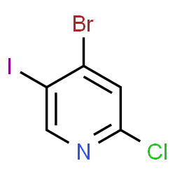 ChemSpider 2D Image | 4-Bromo-2-chloro-5-iodopyridine | C5H2BrClIN