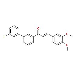 ChemSpider 2D Image | (2E)-3-(3,4-Dimethoxyphenyl)-1-(3'-fluoro-3-biphenylyl)-2-propen-1-one | C23H19FO3
