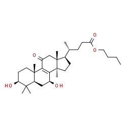 ChemSpider 2D Image | Butyl (3beta,5alpha,7beta)-3,7-dihydroxy-4,4,14-trimethyl-11-oxochol-8-en-24-oate | C31H50O5
