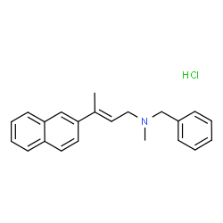 ChemSpider 2D Image | (2E)-N-Benzyl-N-methyl-3-(2-naphthyl)-2-buten-1-amine hydrochloride (1:1) | C22H24ClN