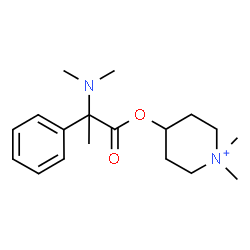 ChemSpider 2D Image | 4-{[2-(Dimethylamino)-2-phenylpropanoyl]oxy}-1,1-dimethylpiperidinium | C18H29N2O2