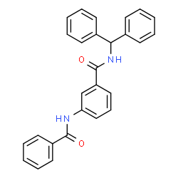 ChemSpider 2D Image | 3-(Benzoylamino)-N-(diphenylmethyl)benzamide | C27H22N2O2