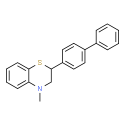 ChemSpider 2D Image | 2-(4-Biphenylyl)-4-methyl-3,4-dihydro-2H-1,4-benzothiazine | C21H19NS