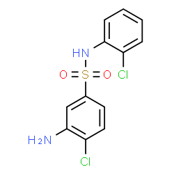 ChemSpider 2D Image | 3-Amino-4-chloro-N-(2-chlorophenyl)benzenesulfonamide | C12H10Cl2N2O2S