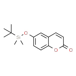 ChemSpider 2D Image | 6-{[Dimethyl(2-methyl-2-propanyl)silyl]oxy}-2H-chromen-2-one | C15H20O3Si