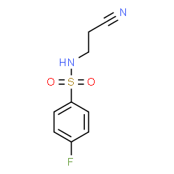 ChemSpider 2D Image | N-(2-Cyanoethyl)-4-fluorobenzenesulfonamide | C9H9FN2O2S