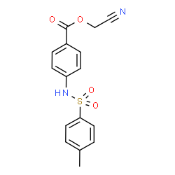 ChemSpider 2D Image | Cyanomethyl 4-{[(4-methylphenyl)sulfonyl]amino}benzoate | C16H14N2O4S