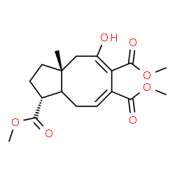 ChemSpider 2D Image | Trimethyl (1R,3aR,5Z,7E)-5-hydroxy-3a-methyl-2,3,3a,4,9,9a-hexahydro-1H-cyclopenta[8]annulene-1,6,7-tricarboxylate | C18H24O7