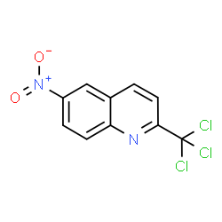 ChemSpider 2D Image | 6-Nitro-2-(trichloromethyl)quinoline | C10H5Cl3N2O2