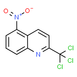 ChemSpider 2D Image | 5-Nitro-2-(trichloromethyl)quinoline | C10H5Cl3N2O2