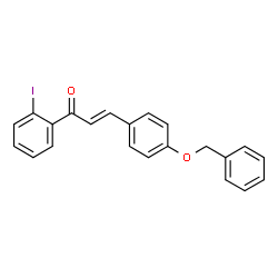 ChemSpider 2D Image | (2E)-3-[4-(Benzyloxy)phenyl]-1-(2-iodophenyl)-2-propen-1-one | C22H17IO2