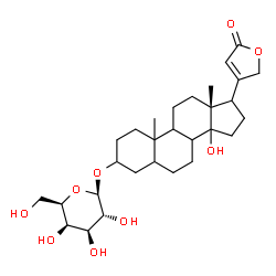 ChemSpider 2D Image | (8xi,9xi,10xi,14xi,17xi)-3-(beta-D-Galactopyranosyloxy)-14-hydroxycard-20(22)-enolide | C29H44O9
