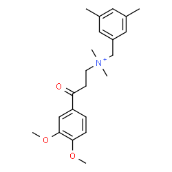 ChemSpider 2D Image | 3-(3,4-Dimethoxyphenyl)-N-(3,5-dimethylbenzyl)-N,N-dimethyl-3-oxo-1-propanaminium | C22H30NO3