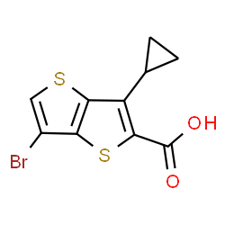 ChemSpider 2D Image | 6-Bromo-3-cyclopropylthieno[3,2-b]thiophene-2-carboxylic acid | C10H7BrO2S2