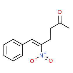 ChemSpider 2D Image | (5Z)-5-Nitro-6-phenyl-5-hexen-2-one | C12H13NO3