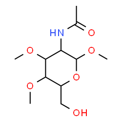ChemSpider 2D Image | Methyl 2-acetamido-2-deoxy-3,4-di-O-methylhexopyranoside | C11H21NO6