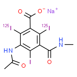 ChemSpider 2D Image | sodium iotalamate (131I) | C11H8I125I2N2NaO4