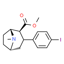 ChemSpider 2D Image | Methyl (1R,2S,5S)-3-(4-iodophenyl)-8-methyl-8-azabicyclo[3.2.1]octane-2-carboxylate | C16H20INO2