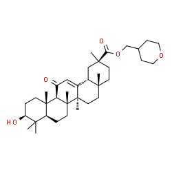 ChemSpider 2D Image | Tetrahydro-2H-pyran-4-ylmethyl (3beta)-3-hydroxy-11-oxoolean-12-en-30-oate | C36H56O5