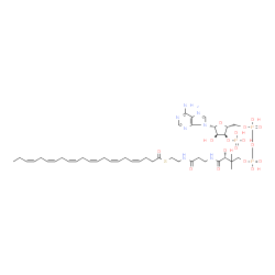 ChemSpider 2D Image | (4Z,7Z,10Z,13Z,16Z,19Z)-docosahexaenoyl-CoA | C43H66N7O17P3S