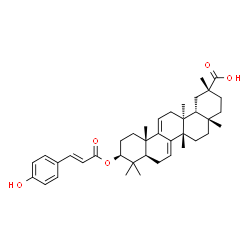 ChemSpider 2D Image | 3-beta-O-(E)-coumaroyl-D:C-friedooleana-7,9(11)-dien-29-oic acid | C39H52O5