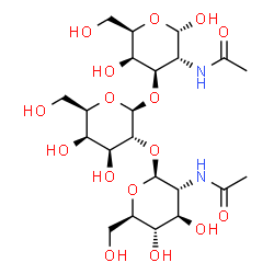 ChemSpider 2D Image | beta-D-GlcpNAc-(1->2)-beta-D-Galp-(1->3)-alpha-D-GalpNAc | C22H38N2O16