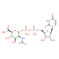 ChemSpider 2D Image | UDP-N-acetyl-D-mannosaminouronic acid | C17H25N3O18P2
