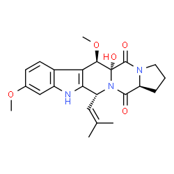 ChemSpider 2D Image | (8R)-9-hydroxy-8-methoxy-18-epi-fumitremorgin C | C23H27N3O5