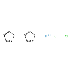 ChemSpider 2D Image | Hafnium chloride 1,3-cyclopentadienide (1:2:2) | C10H10Cl2Hf