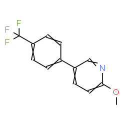 ChemSpider 2D Image | 2-Methoxy-5-[4-(trifluoromethyl)phenyl]pyridine | C13H10F3NO