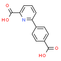 ChemSpider 2D Image | 6-(4-Carboxyphenyl)-2-pyridinecarboxylic acid | C13H9NO4