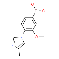 ChemSpider 2D Image | (3-Methoxy-4-(4-methyl-1H-imidazol-1-yl)phenyl)boronic acid | C11H13BN2O3