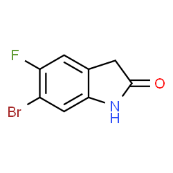 ChemSpider 2D Image | 6-Bromo-5-fluoroindolin-2-one | C8H5BrFNO