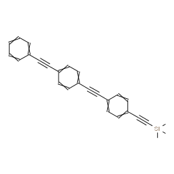 ChemSpider 2D Image | Trimethyl[(4-{[4-(phenylethynyl)phenyl]ethynyl}phenyl)ethynyl]silane | C27H22Si