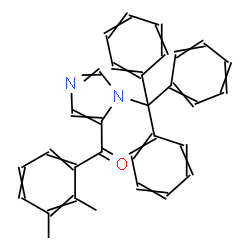 ChemSpider 2D Image | (2,3-Dimethylphenyl)(1-trityl-1H-imidazol-5-yl)methanone | C31H26N2O