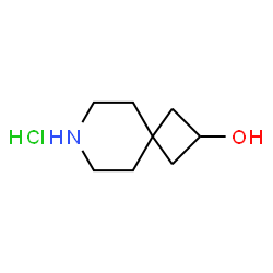 ChemSpider 2D Image | 7-Azaspiro[3.5]nonan-2-ol hydrochloride | C8H16ClNO