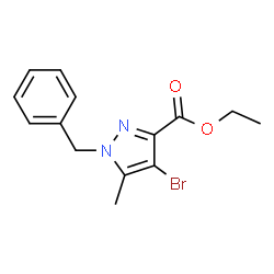 ChemSpider 2D Image | Ethyl 1-benzyl-4-bromo-5-methyl-1H-pyrazole-3-carboxylate | C14H15BrN2O2
