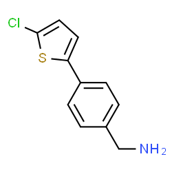 ChemSpider 2D Image | 1-[4-(5-Chloro-2-thienyl)phenyl]methanamine | C11H10ClNS