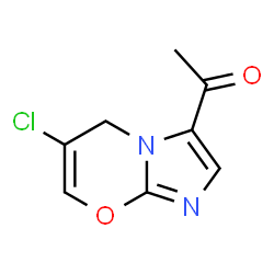 ChemSpider 2D Image | 1-(6-Chloro-5H-imidazo[2,1-b][1,3]oxazin-3-yl)ethanone | C8H7ClN2O2