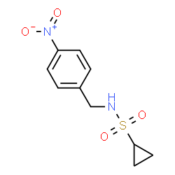 ChemSpider 2D Image | N-(4-Nitrobenzyl)cyclopropanesulfonamide | C10H12N2O4S