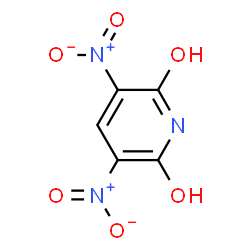 ChemSpider 2D Image | 6-Hydroxy-3,5-dinitro-2(1H)-pyridinone | C5H3N3O6