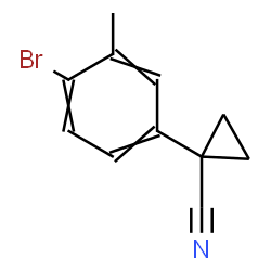 ChemSpider 2D Image | 1-(4-Bromo-3-methylphenyl)cyclopropanecarbonitrile | C11H10BrN