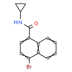 ChemSpider 2D Image | 4-Bromo-N-cyclopropyl-1-naphthamide | C14H12BrNO