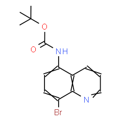 ChemSpider 2D Image | 5-(N-BOC-AMINO)-8-BROMOQUINOLINE | C14H15BrN2O2