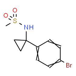 ChemSpider 2D Image | N-[1-(4-Bromophenyl)cyclopropyl]methanesulfonamide | C10H12BrNO2S
