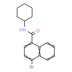 ChemSpider 2D Image | 4-Bromo-N-cyclohexyl-1-naphthamide | C17H18BrNO