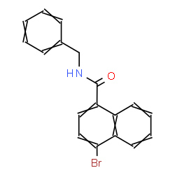 ChemSpider 2D Image | N-Benzyl-4-bromo-1-naphthamide | C18H14BrNO