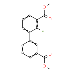 ChemSpider 2D Image | Dimethyl 2-fluoro-3,3'-biphenyldicarboxylate | C16H13FO4